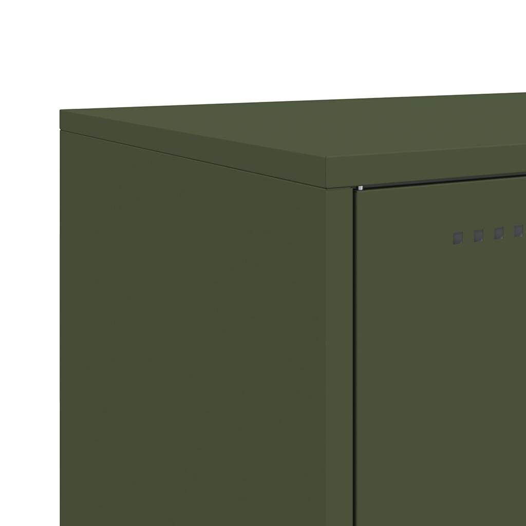 vidaXL Ντουλάπι Πράσινο Λαδί 100,5x39x107 εκ. από Ατσάλι