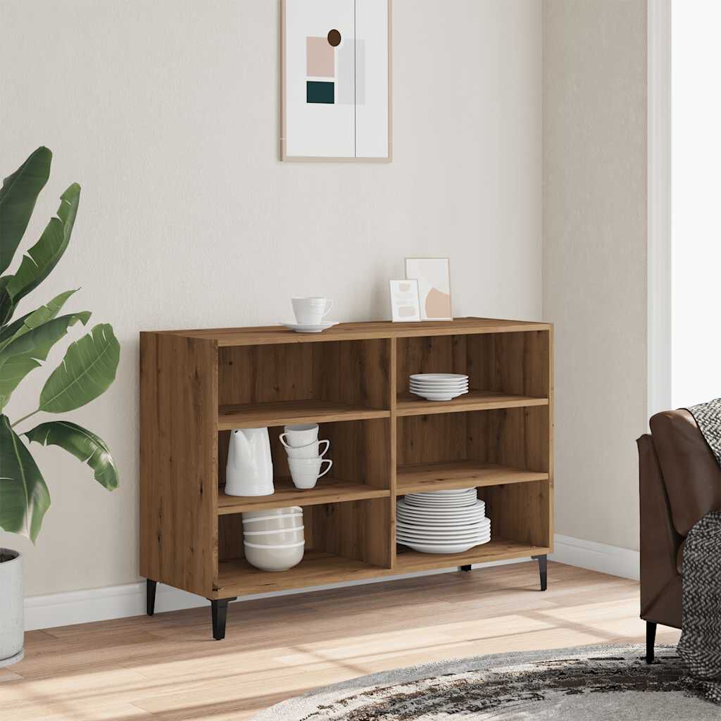 vidaXL Ραφιέρα Αρτισιανή Δρυς 103,5 x 35 x 70 εκ. από Επεξεργ. Ξύλο