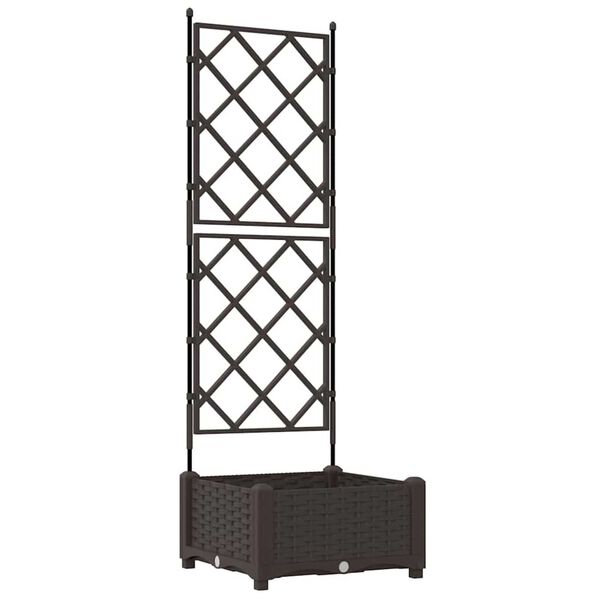 vidaXL Κηποτινάκι με Τρέλα Καφέ 40 x 40 x 125.5 εκ. PP