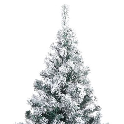 vidaXL Χριστουγεννιάτικο Δέντρο Τεχνητό με Χιόνι Πράσινο 180 εκ. PVC