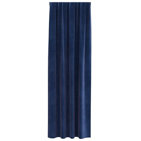 vidaXL Κουρτίνες με κουρτίνες 2 pcs Σκούρο Μπλε 140 x 245 cm Βελούδο