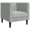 vidaXL Καναπές Chesterfield Σετ 3 Τεμ. με Στηρίγματα Αν. Γκρι Βελούδο