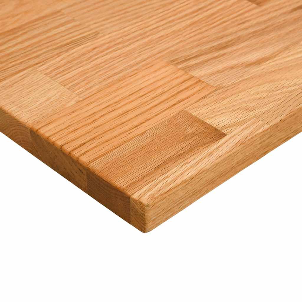 vidaXL Επιφάνεια Τραπεζιού Ορθογώνιος 80x50x2,5 εκ. Μασίφ Ξύλο Δρυός