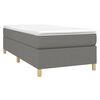 vidaXL Κρεβάτι Boxspring με Στρώμα Σκούρο Γκρι 80x200 εκ. Υφασμάτινο