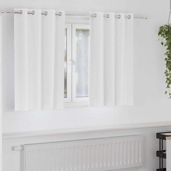 vidaXL Κουρτίνες 2 pcs Καθαρό Λευκό 140 x 140 cm Πολυεστέρας