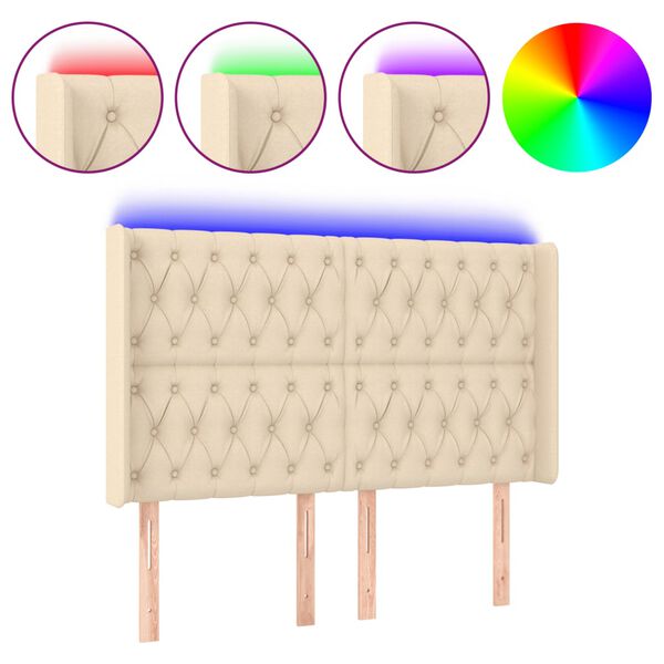 vidaXL &Kappa;&epsilon;&phi;&alpha;&lambda;ά&rho;&iota; &Kappa;&rho;&epsilon;&beta;&alpha;&tau;&iota;&omicron;ύ LED &Kappa;&rho;&epsilon;&mu; 147x16x118/128 &epsilon;&kappa;. &Upsilon;&phi;&alpha;&sigma;&mu;ά&tau;&iota;&nu;&omicron;