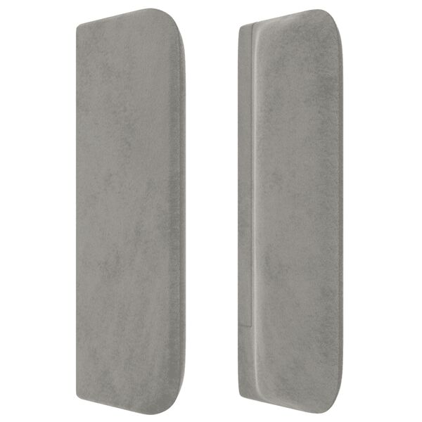 vidaXL Κρεβάτι Boxspring με Στρώμα Ανοιχτό Γκρι 160x200 εκ. Βελούδινο