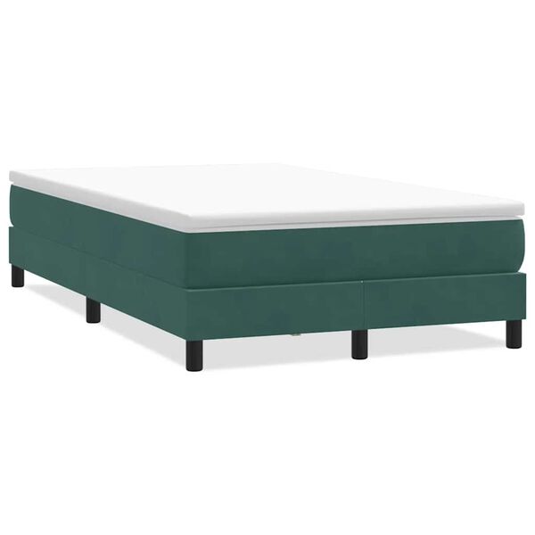 vidaXL Box Spring Κρεβάτι χωρίς στρώμα Σκούρο πράσινο Βελούδινο
