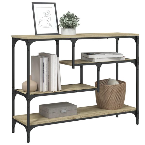 vidaXL Τραπέζι Κονσόλα Sonoma Δρυς 100x30x75 εκ. Επεξεργασμένο Ξύλο