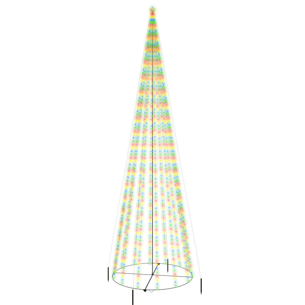 vidaXL Χριστουγεννιάτικο Δέντρο Κώνος 1134 LED Πολύχρωμο 230x800 εκ.