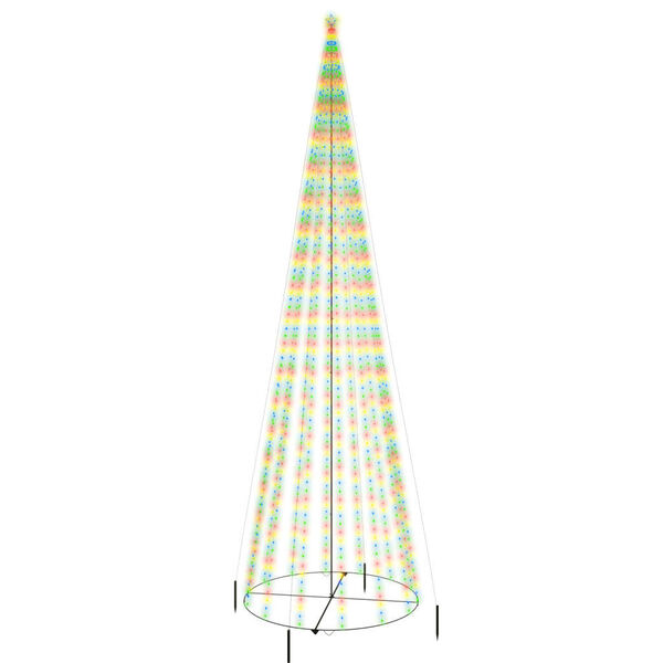 vidaXL Χριστουγεννιάτικο Δέντρο Κώνος 1134 LED Πολύχρωμο 230x800 εκ.