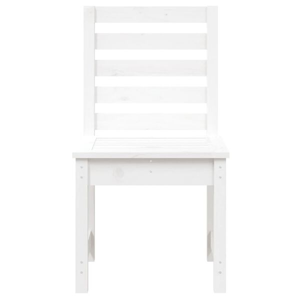 vidaXL Καρέκλες Κήπου 2 τεμ. Λευκές 50x48x91,5 εκ. Μασίφ Ξύλο Πεύκου