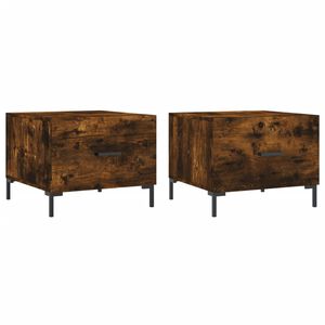 vidaXL &Tau;&rho;&alpha;&pi;&epsilon;&zeta;ά&kappa;&iota;&alpha; &Sigma;&alpha;&lambda;&omicron;&nu;&iota;&omicron;ύ 2 &tau;&epsilon;&mu; &Kappa;&alpha;&pi;&nu;&iota;&sigma;&tau;ή Oak 50x50x40 &epsilon;&kappa; &Epsilon;&pi;&epsilon;&xi;. &Xi;ύ&lambda;&omicron;