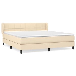 vidaXL &Kappa;&rho;&epsilon;&beta;ά&tau;&iota; Boxspring &mu;&epsilon; &Sigma;&tau;&rho;ώ&mu;&alpha; &Kappa;&rho;&epsilon;&mu; 160x200 &epsilon;&kappa;. &Upsilon;&phi;&alpha;&sigma;&mu;ά&tau;&iota;&nu;&omicron;