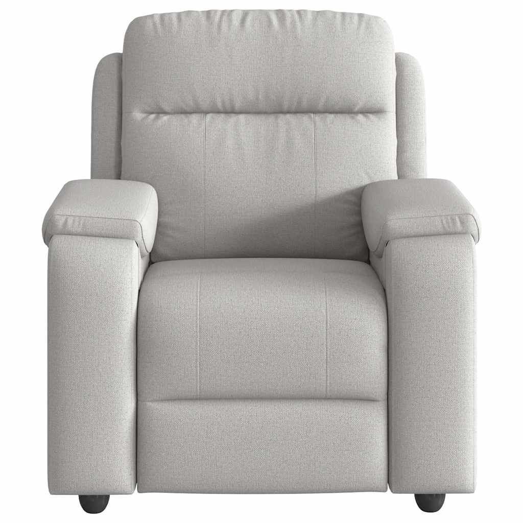 vidaXL καρέκλα ανάκλισης μασάζ Cloud Grey Fabric