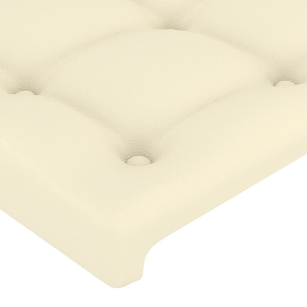 vidaXL Κεφαλάρι με Πτερύγια Κρεμ 103x16x78/88 εκ. Συνθετικό Δέρμα