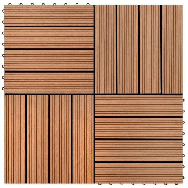 Συνθετικό Πλακάκι WPC 30x30cm 11τμχ 1m2 Γκρι