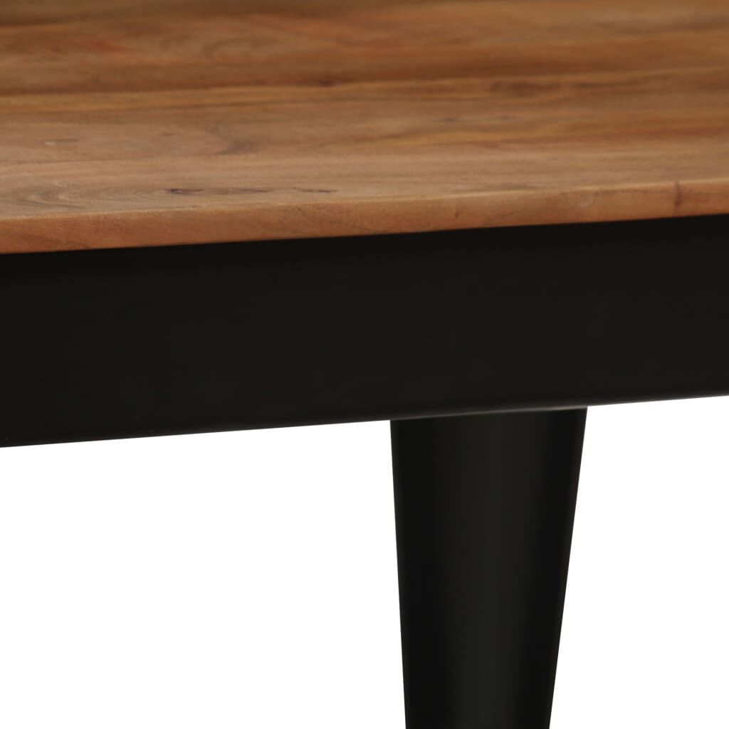 vidaXL Τραπεζαρία 120 x 60 x 76 εκ. από Μασίφ Ξύλο Ακακίας και Ατσάλι