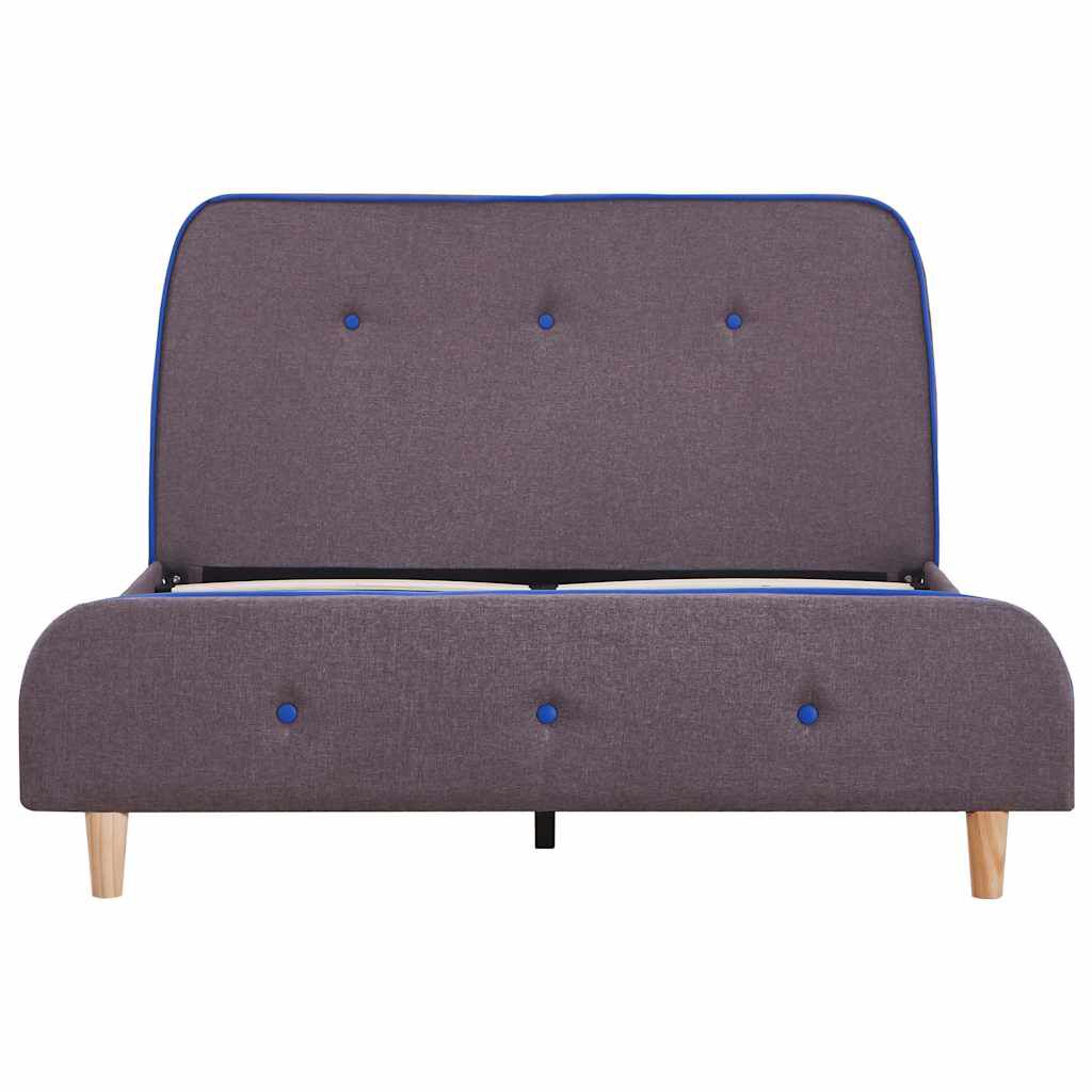 vidaXL Πλαίσιο Κρεβατιού χωρίς στρώμα Taupe 120x190 εκ. Υφασμάτινο