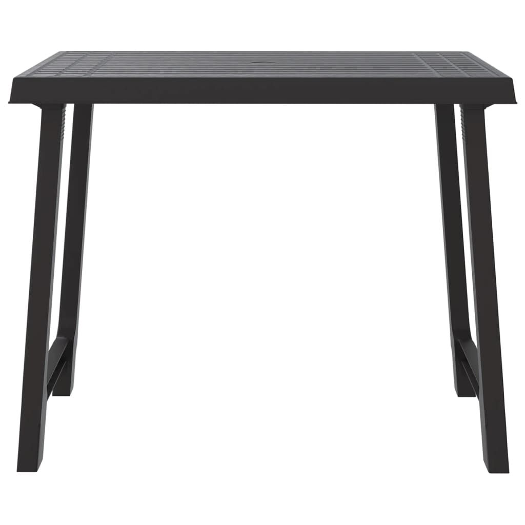 vidaXL Τραπέζι Κάμπινγκ Όψη Ξύλου Ανθρακί 79x56x64 εκ. Πολυπροπυλένιο