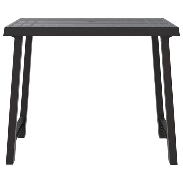 vidaXL Τραπέζι Κάμπινγκ Όψη Ξύλου Ανθρακί 79x56x64 εκ. Πολυπροπυλένιο