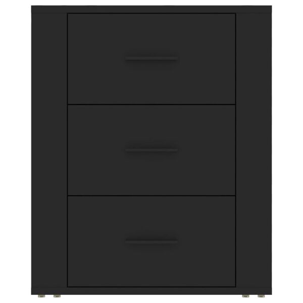 vidaXL Κομοδίνο Μαύρο 50 x 36 x 60 εκ. από Επεξεργασμένο Ξύλο