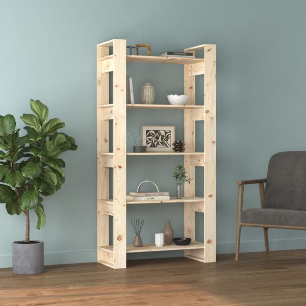 vidaXL Βιβλιοθήκη/Διαχωριστικό Δωματίου 80x35x160 εκ. από Μασίφ Ξύλο