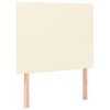 vidaXL Κρεβάτι Boxspring με Στρώμα Κρεμ 100x200εκ. από Συνθετικό Δέρμα