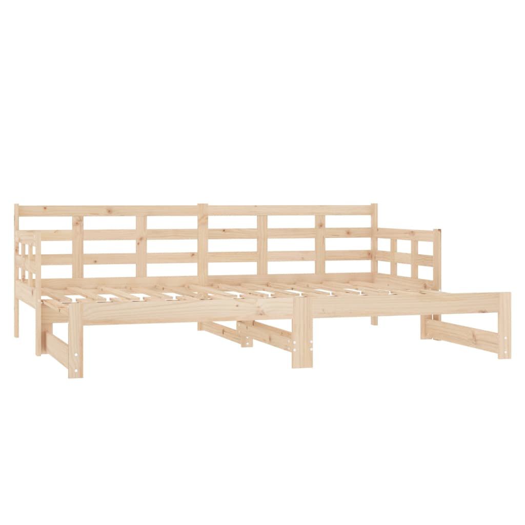 vidaXL Καναπές Κρεβάτι Συρόμενος 2x(90x200) εκ. από Μασίφ Πεύκο