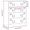 vidaXL Ντουλάπι Μαύρο 67x39x83 εκ. από Ατσάλι