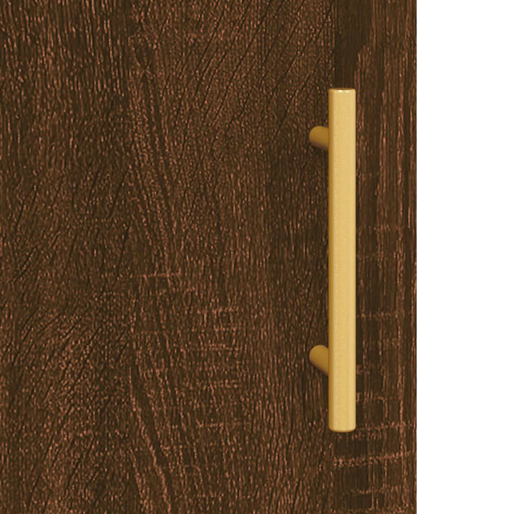 vidaXL Ντουλάπι Καφέ Δρυς 69,5 x 34 x 180 εκ. από Επεξεργασμένο Ξύλο