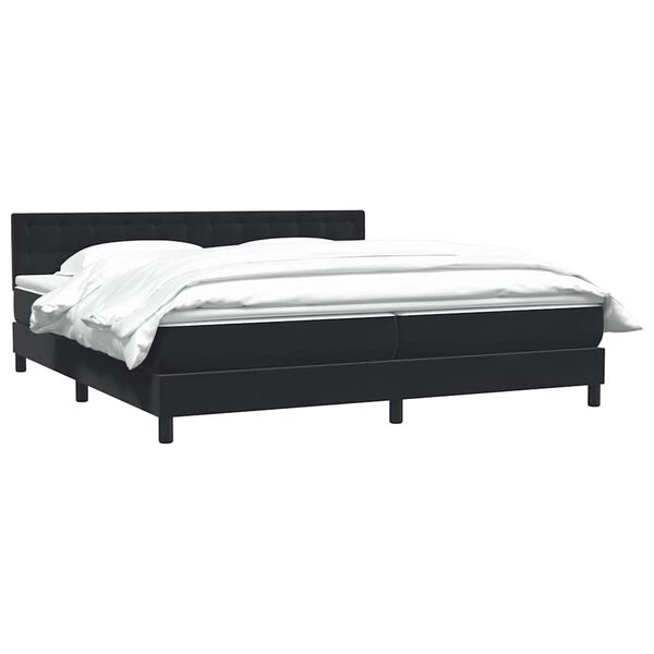 vidaXL &Kappa;&rho;&epsilon;&beta;ά&tau;&iota; Boxspring &mu;&epsilon; &Sigma;&tau;&rho;ώ&mu;&alpha; &Mu;&alpha;ύ&rho;&omicron; 200x210 &epsilon;&kappa;. &Beta;&epsilon;&lambda;&omicron;ύ&delta;&iota;&nu;&omicron;
