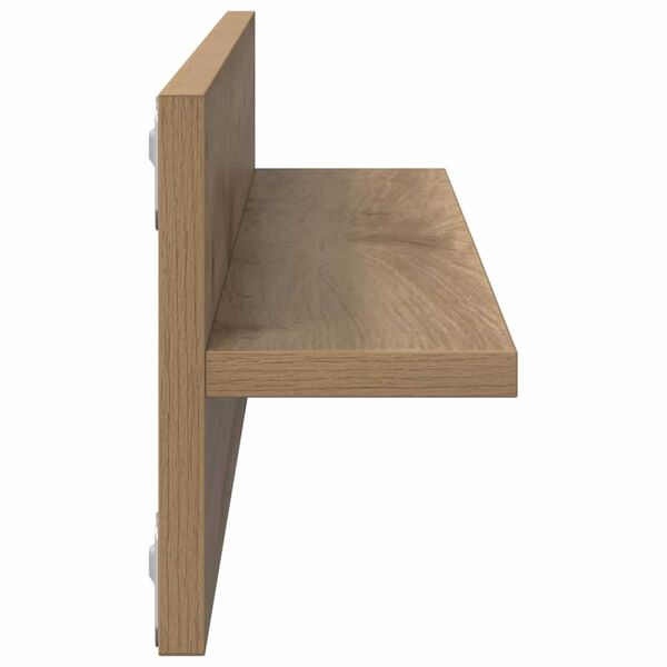 vidaXL Ράφια Τοίχου με ράφι 2 pcs artisan δρυς 80 x 11.5 x 18 εκ