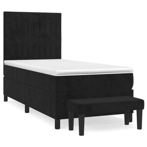 vidaXL &Kappa;&rho;&epsilon;&beta;ά&tau;&iota; Boxspring &mu;&epsilon; &Sigma;&tau;&rho;ώ&mu;&alpha; &Mu;&alpha;ύ&rho;&omicron; 90x200 &epsilon;&kappa;. &Beta;&epsilon;&lambda;&omicron;ύ&delta;&iota;&nu;&omicron;