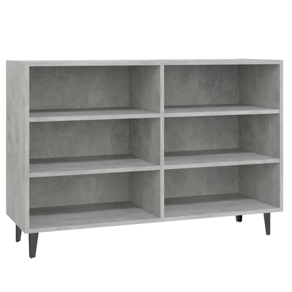 vidaXL Ραφιέρα Γκρι Σκυροδέματος 103,5 x 35 x 70 εκ. από Επεξεργ. Ξύλο