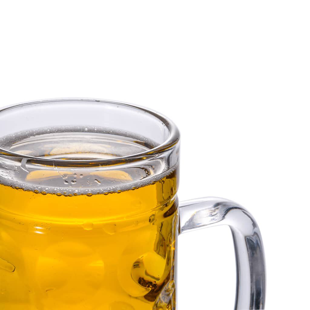vidaXL Κούπα Μπίρας με Λαβή Γυάλινη 6 Τεμ. 500 ml