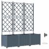 vidaXL Ζαρντινιέρες κήπου Ανοιχτό γκρι 120 x 40 x 142 cm Ατσάλι