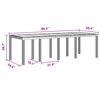 vidaXL Σέτ φαγητού για κήπο 9 pcs Ανθρακί Rattan Polt