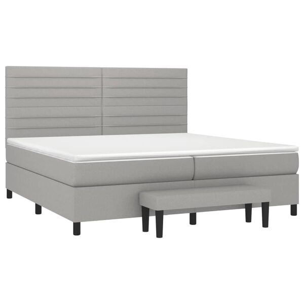 vidaXL &Kappa;&rho;&epsilon;&beta;ά&tau;&iota; Boxspring &mu;&epsilon; &Sigma;&tau;&rho;ώ&mu;&alpha; &Alpha;&nu;&omicron;&iota;&chi;&tau;ό &Gamma;&kappa;&rho;&iota; 200x200 &epsilon;&kappa;. &Upsilon;&phi;&alpha;&sigma;&mu;ά&tau;&iota;&nu;&omicron;