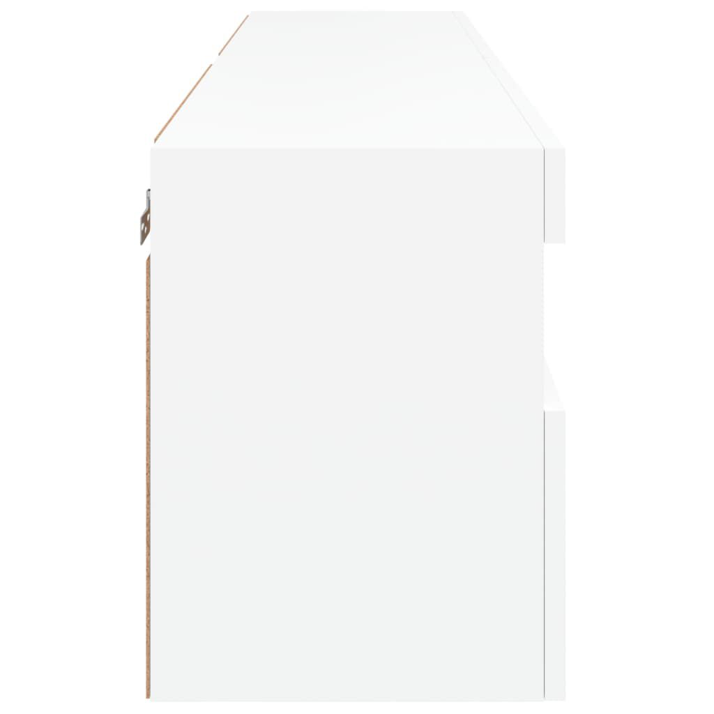vidaXL Έπιπλα Τοίχου Τηλεόρασης με LED 2 Τεμ. Λευκά 60x30x40 εκ.