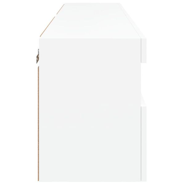 vidaXL Έπιπλα Τοίχου Τηλεόρασης με LED 2 Τεμ. Λευκά 60x30x40 εκ.