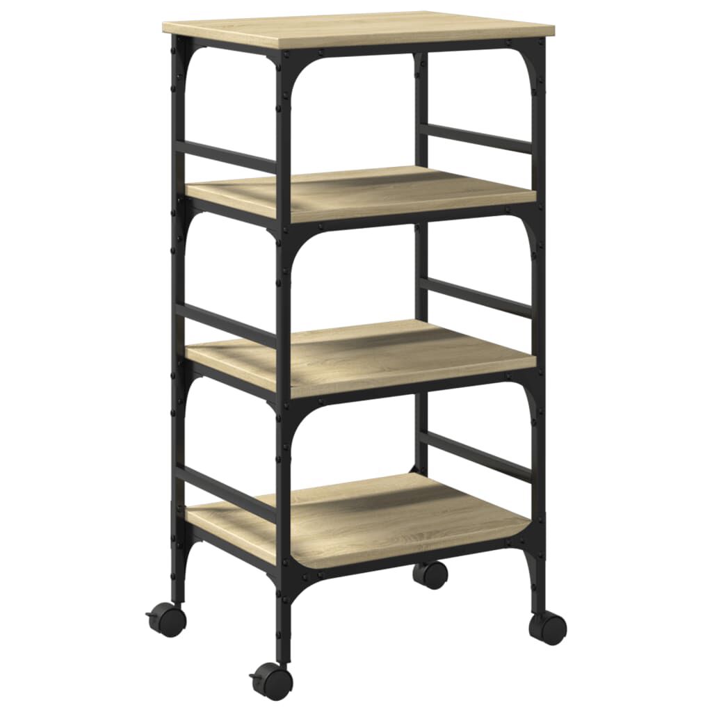 vidaXL Τρόλεϊ Κουζίνας Sonoma Δρυς 45x35x89,5 εκ. Επεξεργασμένο Ξύλο