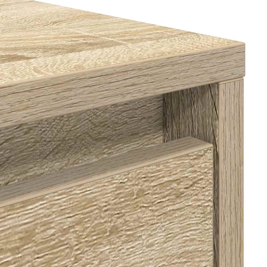 vidaXL Τραπεζάκι σαλονιού με συρτάρια Sonoma Δρυς 100x100x40 εκ.