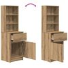 vidaXL Κομοδίνο Αρτισιανή Δρυς 39x35x125 εκ. από Επεξεργασμένο Ξύλο