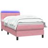 vidaXL &Kappa;&rho;&epsilon;&beta;ά&tau;&iota; Boxspring &mu;&epsilon; &Sigma;&tau;&rho;ώ&mu;&alpha; & LED &Rho;&omicron;&zeta; 90x220 &epsilon;&kappa;. &Beta;&epsilon;&lambda;&omicron;ύ&delta;&iota;&nu;&omicron;