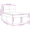 vidaXL Κρεβάτι Boxspring με Στρώμα Σκούρο Πράσινο 140x190εκ. Βελούδινο