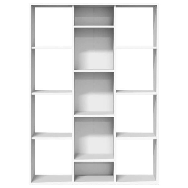vidaXL Διαχωριστικό/Βιβλιοθήκη Λευκό 100x24x140 εκ. από Επεξ. Ξύλο