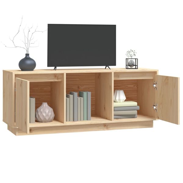 vidaXL Έπιπλο Τηλεόρασης 110,5 x 35 x 44 εκ. από Μασίφ Ξύλο Πεύκου