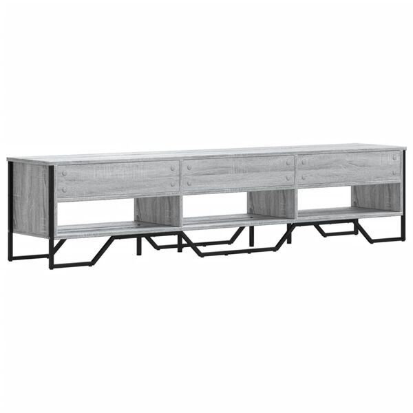 vidaXL Έπιπλο Τηλεόρασης Γκρι Sonoma 180x34x41 εκ. από Επεξεργ. Ξύλο