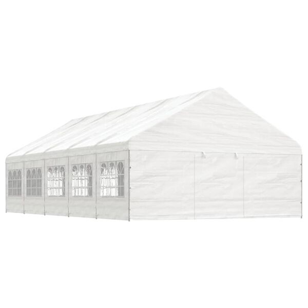 vidaXL Κιόσκι με Τέντα Λευκό 11,15 x 5,88 x 3,75 μ. από Πολυαιθυλένιο